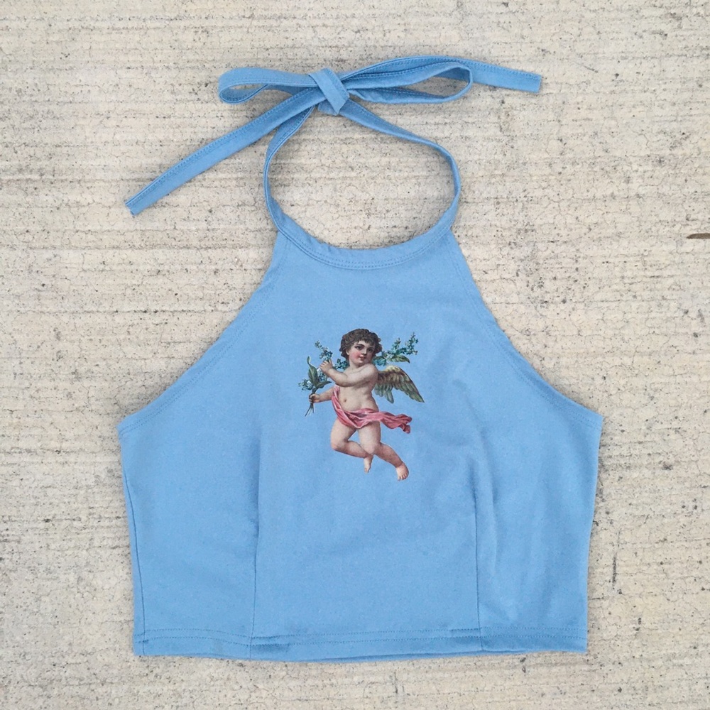 Baby Angel Sky Blue Halter Top